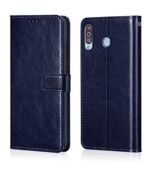 Shock Proof Flip Cover Back Case for Samsung Galaxy M30 | Magnetic Wallet Leather Case with Stand