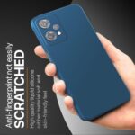 Soft Rubberised Back Cover | Inner Velvet Fabric Lining | Full Device & Camera Protection Back Case for 1+ OnePlus Nord CE 2 Lite 5G (Silicone | Matte Blue) - Image 5
