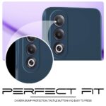 Back Cover for Oppo K12x 5G | Ultra Slim Soft Rubberised Case | Inner Velvet Fabric Lining | Matte Silicone Flexible Mobile Case | Camera Protection - Blue - Image 5