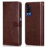 Shock Proof Flip Cover Back Case for Vivo Y31 | Magnetic Wallet Leather Case with Stand