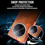 Shock Proof Flip Cover Back Case for Iqoo Z10 5G | Magnetic Wallet Leather Case with Stand - Image 7