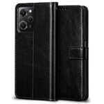 Shock Proof Flip Cover Back Case for Poco X5 Pro 5G | Magnetic Wallet Leather Case with Stand - Image 3