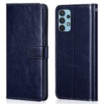 Shock Proof Flip Cover Back Case for Samsung Galaxy M32 5G | Magnetic Wallet Leather Case with Stand