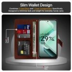 Shock Proof Flip Cover Back Case for Iqoo Z9X 5G | Magnetic Wallet Leather Case with Stand - Image 7