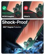 Shock Proof Clear Protective Back Case for Samsung Galaxy M36 5G | Samsung Galaxy F36 5G | 360 Degree Camera Protection | Transparent Hybrid Back Case Mobile Cover - Green - Image 5