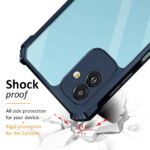 Poly Carbonate + TPU Shock Proof Clear Protective Back Case for Samsung Galaxy M13 5G - Airedge Technology | 360 Degree Camera Protection | Transparent Hybrid Back Case Mobile Cover - Blue - Image 4