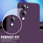 Back Cover for Vivo T4 lite 5G | iQOO Z10 lite 5G | Y04 4G | Y19 5G | Y19e | Ultra Slim Rubberised Case | Inner Velvet Fabric Lining | Flexible Mobile Case | Camera Protection - Purple - Image 5