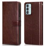 Shock Proof Flip Cover Back Case for Samsung Galaxy F23 5G | Magnetic Wallet Leather Case with Stand