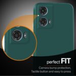 Back Cover for Motorola Moto G24 Power 5G | Ultra Slim Soft Rubberised Case | Inner Velvet Fabric Lining | Matte Silicone Flexible Mobile Case | Camera Protection - Green - Image 5