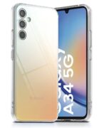 Crystal Clear Transparent Back Case Cover for Samsung Galaxy A34 5G | Full Device & Camera Protection Shockproof TPU Silicone Back Cover Case Transparent - Image 4