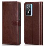 Shock Proof Flip Cover Back Case for Vivo Y76 5G | Magnetic Wallet Leather Case with Stand