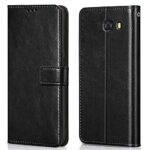 Shock Proof Flip Cover Back Case for Samsung Galaxy C9 Pro | Magnetic Wallet Leather Case with Stand