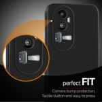 Back Cover for Oppo Reno 10 Pro Plus | Ultra Slim Soft Rubberised Case | Inner Velvet Fabric Lining | Matte Silicone Flexible Mobile Case | Camera Protection - Black - Image 5