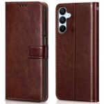 Shock Proof Flip Cover Back Case for Samsung Galaxy A15 5G | Magnetic Wallet Leather Case with Stand