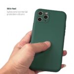 Ultra Slim Soft Rubberised Back Cover for iQOO Z6 5G | Vivo T1 5G | Vivo Y75 5G | Vivo Y55 5G | Inner Velvet Fabric Lining | Matte Silicone Flexible Camera Protection Back Case - Green - Image 8