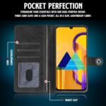 Shock Proof Flip Cover Back Case for Samsung Galaxy M30S | Magnetic Wallet Leather Case with Stand - Image 6