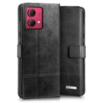 Shock Proof Flip Cover Back Case for Motorola Moto G84 5G | Magnetic Wallet Leather Case with Stand - Image 5