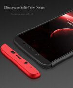 3 in 1 Double Dip Case [ Anti Slip ] Super Slim [Hard] Hybrid PC All Angle Protection Lightweight Matte Hard Back Case Cover for Vivo V7 - Black with Blue - Image 2