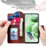Shock Proof Flip Cover Back Case for Redmi Note 12 5G | Magnetic Wallet Leather Case with Stand - Image 7