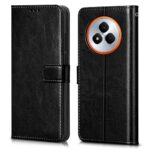 Shock Proof Flip Cover Back Case for Realme Narzo 80 Pro 5G | Magnetic Wallet Leather Case with Stand