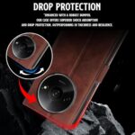 Shock Proof Flip Cover Back Case for Mi Redmi A3 | Magnetic Wallet Leather Case with Stand - Image 5