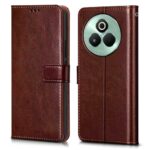 Shock Proof Flip Cover Back Case for Realme P3 Pro 5G | Magnetic Wallet Leather Case with Stand