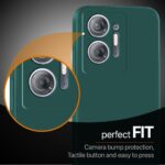 Back Cover for Infinix Hot 30 5G | Ultra Slim Soft Rubberised Case | Inner Velvet Fabric Lining | Matte Silicone Flexible Mobile Case | Camera Protection - Green - Image 5