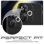 Back Cover for Xiaomi Poco F6 5G | Ultra Slim Soft Rubberised Case | Inner Velvet Fabric Lining | Matte Silicone Flexible Mobile Case | Camera Protection - Black - Image 5