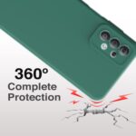 Ultra Slim Soft Rubberised BackCover Case for Samsung Galaxy A23 4G | Galaxy A23 5G | Inner Velvet Fabric Lining | Matte Silicone Flexible Camera Protection Back Cover - Green - Image 4