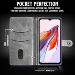 Shock Proof Flip Cover Back Case for Xiaomi Redmi 12C | Magnetic Wallet Leather Case with Stand - Image 5