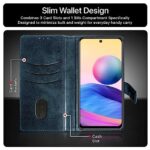 Shock Proof Flip Cover Back Case for Xiaomi Redmi Note 10 | Magnetic Wallet Leather Case with Stand - Image 5