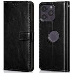 Shock Proof Flip Cover Back Case for Apple Iphone 14 Pro Max | Magnetic Wallet Leather Case with Stand