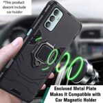 Shock Proof Back Case Mobile Cover for Samsung Galaxy F23 5G | Back Cover Case (Tough Armor | Hybrid PC + TPU | Ring Holder & in-Built Kickstand | Black) - Image 5