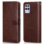 Shock Proof Flip Cover Back Case for Realme Narzo 30 5G | Magnetic Wallet Leather Case with Stand