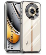 Crystal Clear Transparent Back Case Cover for Realme Narzo 60 PRO | 11 PRO | 11 PRO Plus 5G | Full Device & Camera Protection Shockproof TPU Silicone Back Cover Case Transparent