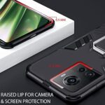 kelpuj Shock Proof Back Case Cover for 1+ OnePlus 10R 5G | 10R Prime 5G (Armor | Hybrid PC + TPU | Full Protection with Ring Holder Kickstand | Carbon Black) - Image 5