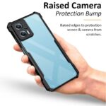 Shockproof Crystal Clear Redmi K50i 5G Back Cover Case | 360 Degree Protection | Transparent Mobile Back Cover Case for Xiaomi Redmi K50i 5G | Hybrid PC + TPU (Black Bumper) - Image 5