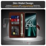 Shock Proof Flip Cover Back Case for Vivo T4 Lite 5G | Magnetic Wallet Leather Case with Stand - Image 5