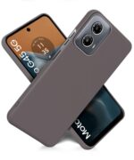 kelpuj Slim Frameless Back Cover for Motorola Moto G34 5G | Moto G45 5G | Ultra Thin Lightweight Design & Camera Protection | Soft Matte Silicone Flexible Mobile Case (Grey) - Image 4