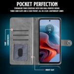 Shock Proof Flip Cover Back Case for Motorola Moto G34 5G | Magnetic Wallet Leather Case with Stand - Image 7