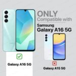 Slim Frameless Back Cover for Samsung Galaxy A16 5G | Ultra Thin Lightweight Design & Camera Protection | Soft Matte Silicone Flexible Mobile Case (Blue) - Image 2