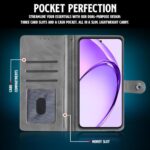 Shock Proof Flip Cover Back Case for Oppo A3 Pro 5G | Magnetic Wallet Leather Case with Stand - Image 7