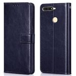 Shock Proof Flip Cover Back Case for Honor 7A | Magnetic Wallet Leather Case with Stand