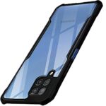 Shock Proof Clear Back Cover Case Mobile Cover for Galaxy M32 4G (Hard | Hybrid PC + TPU | Full Armour Device & Camera Protection | Black)