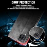 Shock Proof Flip Cover Back Case for Samsung Galaxy F12 | Magnetic Wallet Leather Case with Stand - Image 7