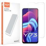 Tempered Glass Screen Protector Compatible for Vivo Y73 5G (Transparent) Full Screen Coverage (Except Edges) and Easy Installation Kit  Pack of 2 - Image 2