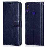 Shock Proof Flip Cover Back Case for Xiaomi Mi Redmi Note 7 | Magnetic Wallet Leather Case with Stand