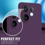 Back Cover for Vivo X200 FE 5G | Ultra Slim Soft Rubberised Case | Inner Velvet Fabric Lining | Matte Silicone Flexible Mobile Case | Camera Protection - Purple - Image 5