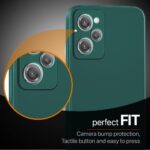 Ultra Slim Soft Rubberised Back Cover Case for Poco X5 Pro 5G | Inner Velvet Fabric Lining | Matte Silicone Flexible Camera Protection Back Cover ? Green - Image 8