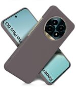 Slim Frameless Back Cover for Realme 13 Pro 5G | Realme 13 Pro Plus 5G | Ultra Thin Lightweight Design & Camera Protection | Soft Matte Silicone Flexible Mobile Case (Grey) - Image 3